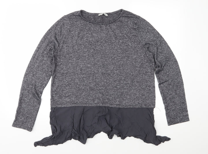 TU Womens Grey Jersey Basic Blouse Size 14