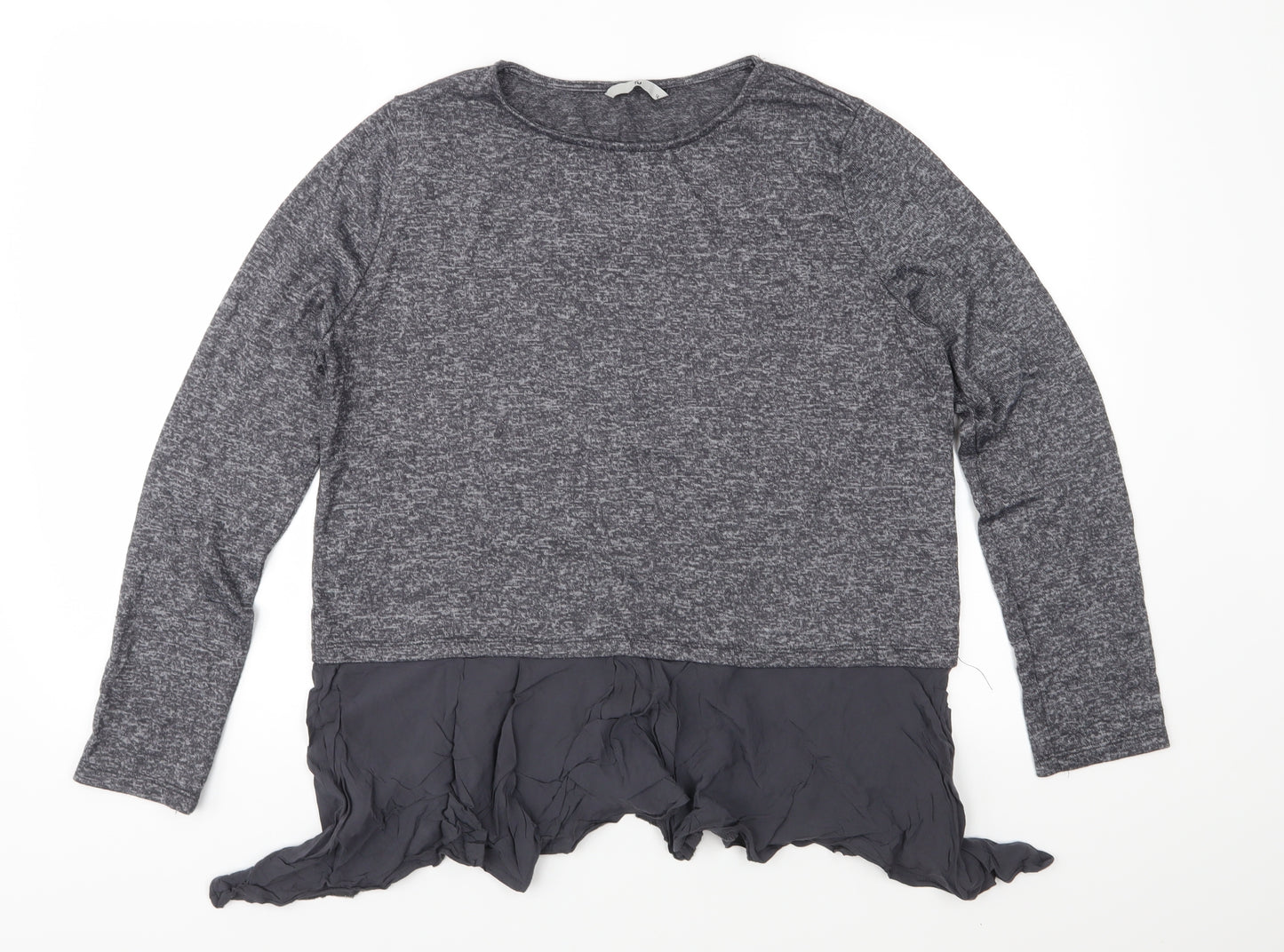 TU Womens Grey  Jersey Basic Blouse Size 14