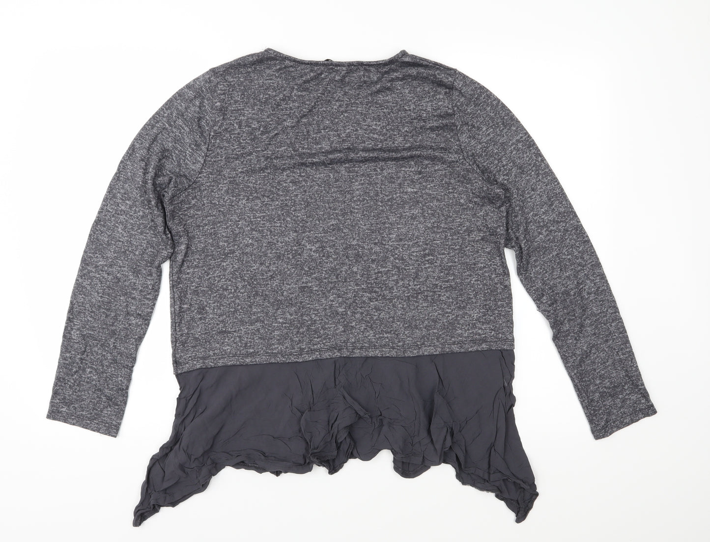 TU Womens Grey  Jersey Basic Blouse Size 14