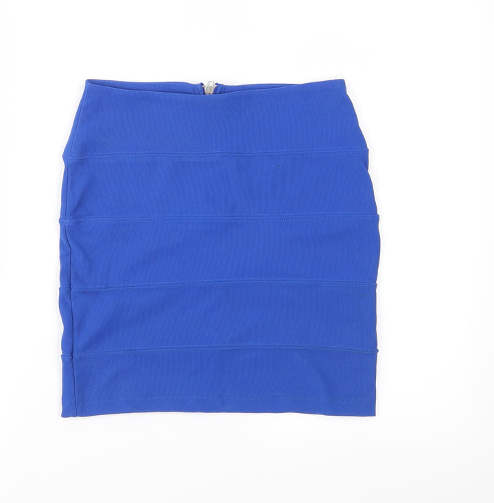 Pilot Womens Blue Bandage Skirt Size 8