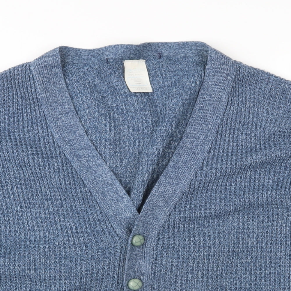 Littlewoods Mens Blue  Knit Cardigan Jumper Size L