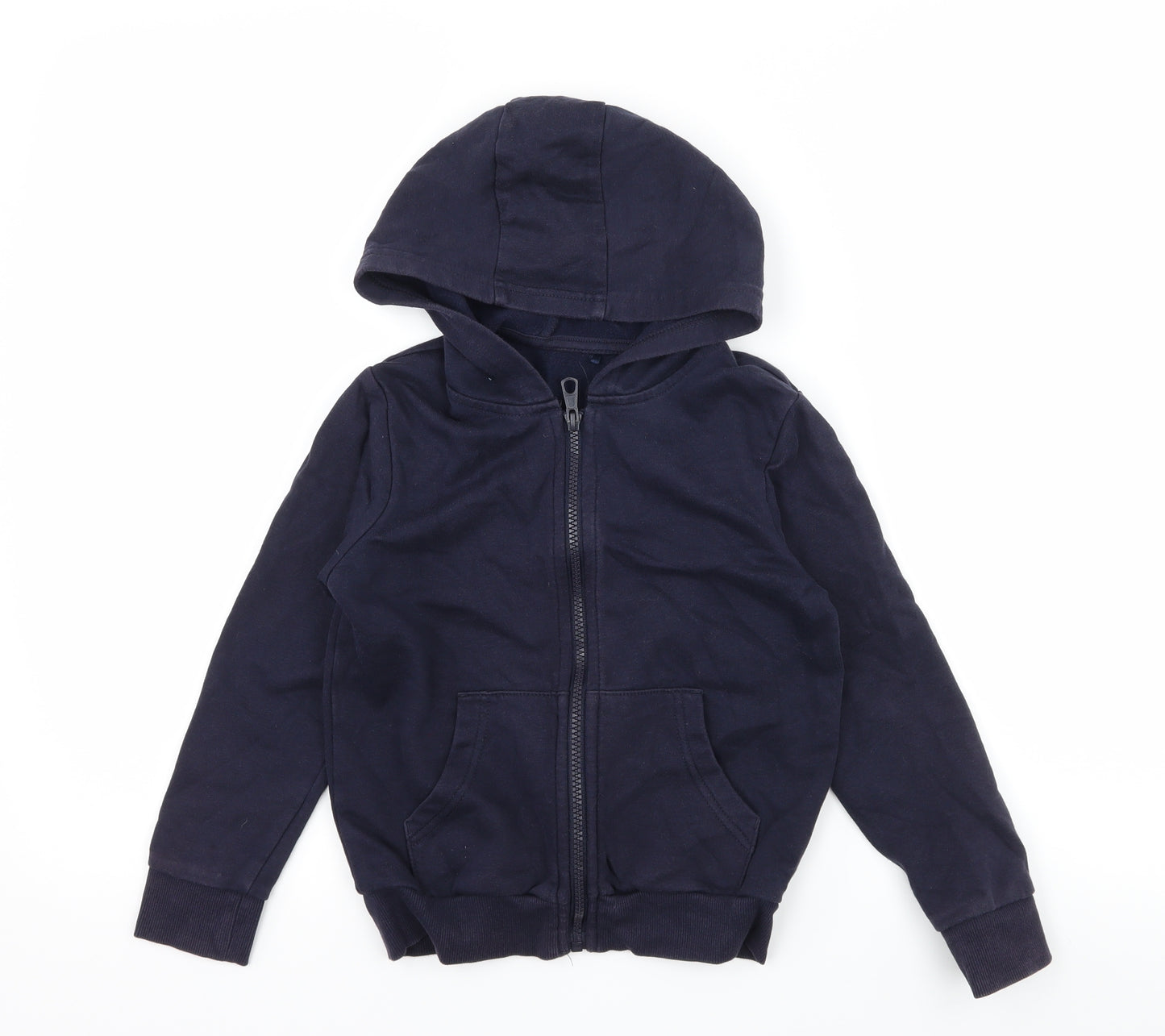 George Boys Blue  Jersey Full Zip Hoodie Size 6-7 Years