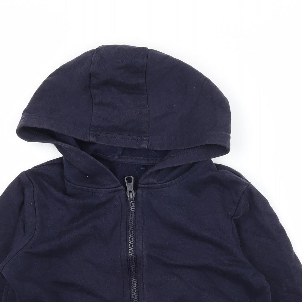 George Boys Blue  Jersey Full Zip Hoodie Size 6-7 Years