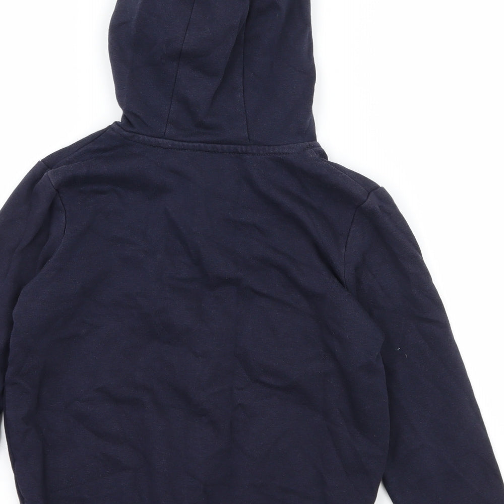George Boys Blue  Jersey Full Zip Hoodie Size 6-7 Years