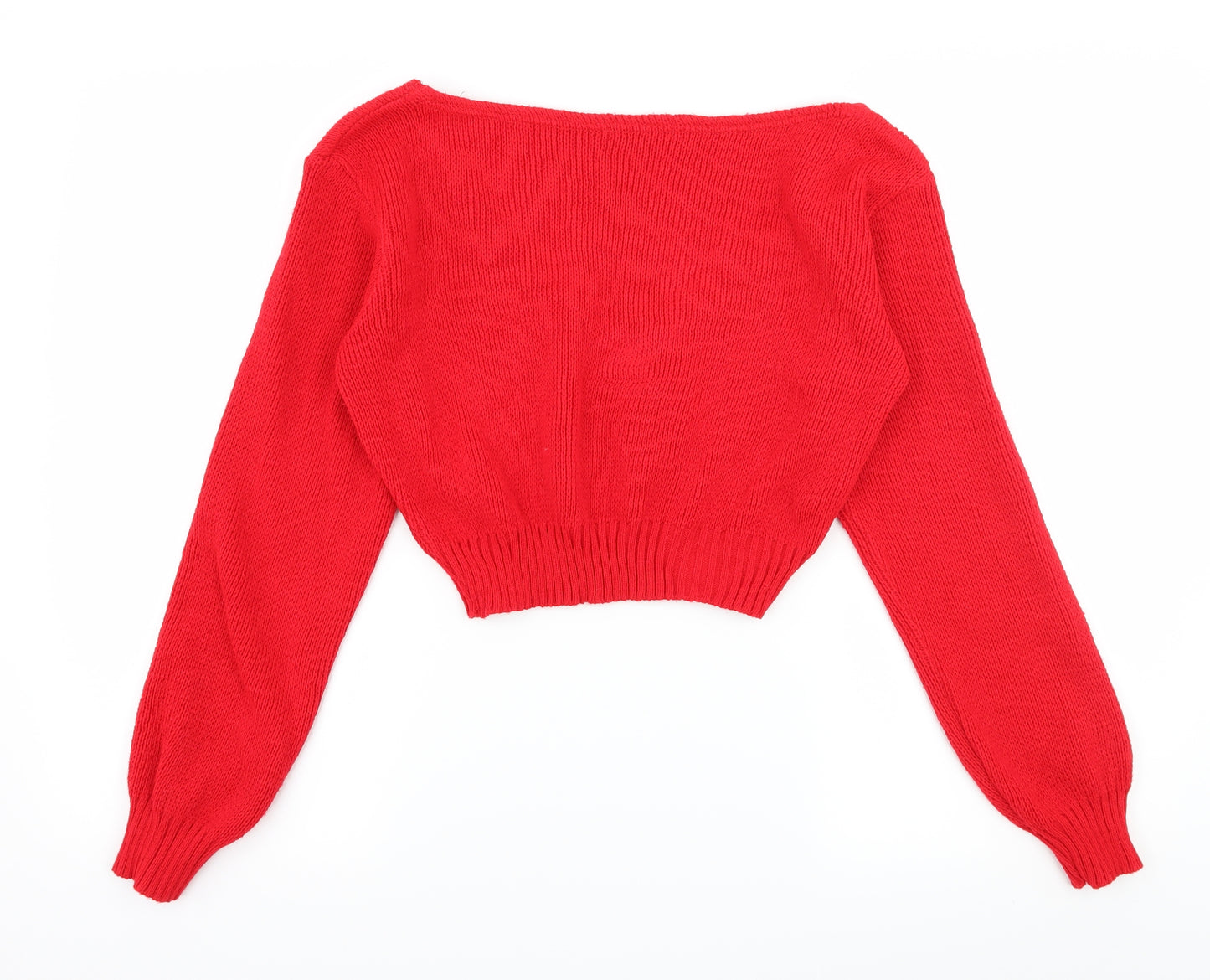 I SAW IT FIRST Womens Red  Knit Pullover Jumper Size S