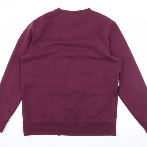 H&M Womens Purple Striped Jersey Pullover Sweatshirt Size M