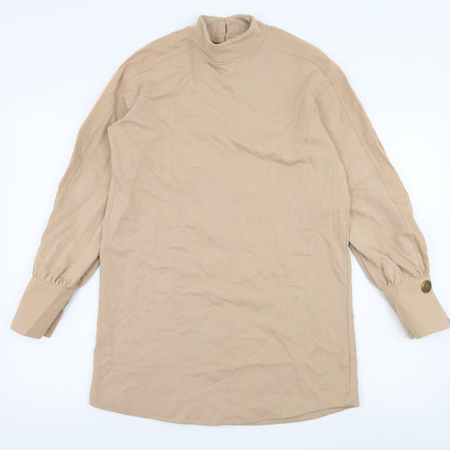 River Island Womens Beige  Jersey Pullover Sweatshirt Size XS