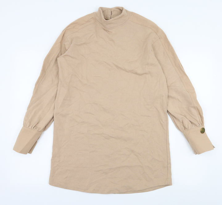River Island Womens Beige  Jersey Pullover Sweatshirt Size XS