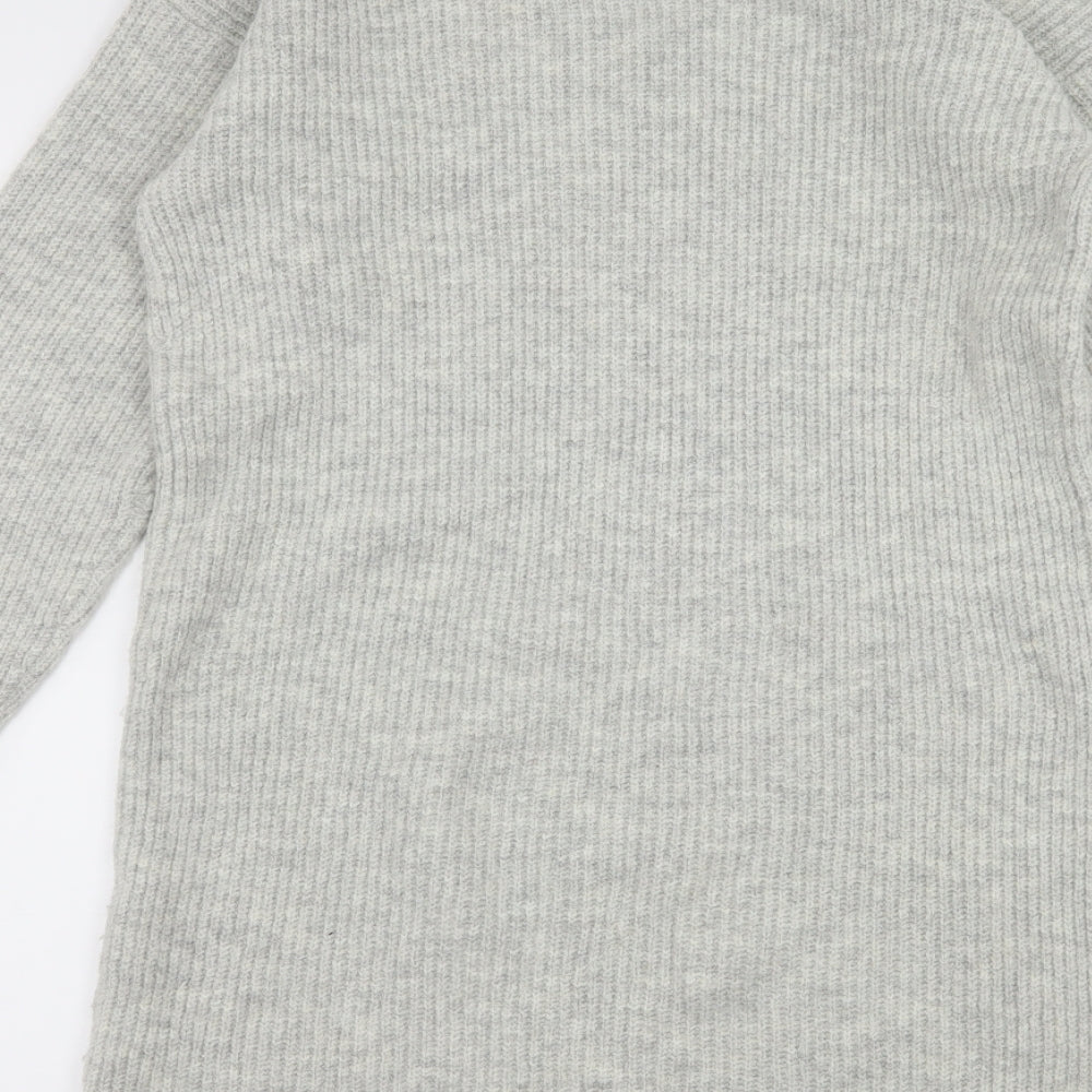Dorothy Perkins Womens Grey  Knit Jumper Dress  Size 12