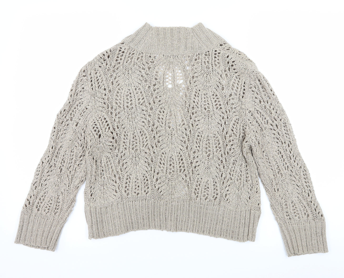 M&Co Womens Brown  Knit Cardigan Jumper Size M