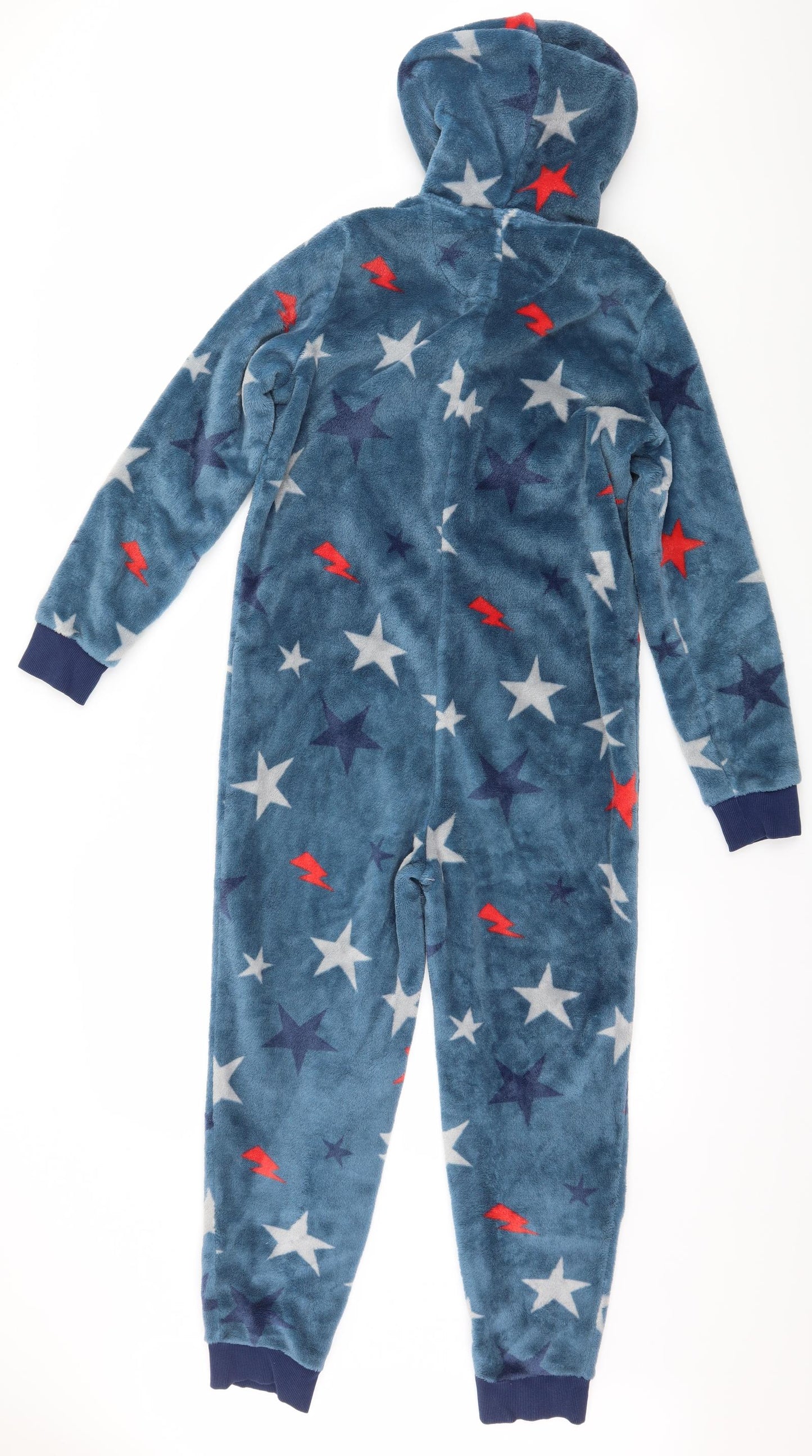 Marks and Spencer Boys Blue Geometric Microfibre  One Piece Size 11-12 Years