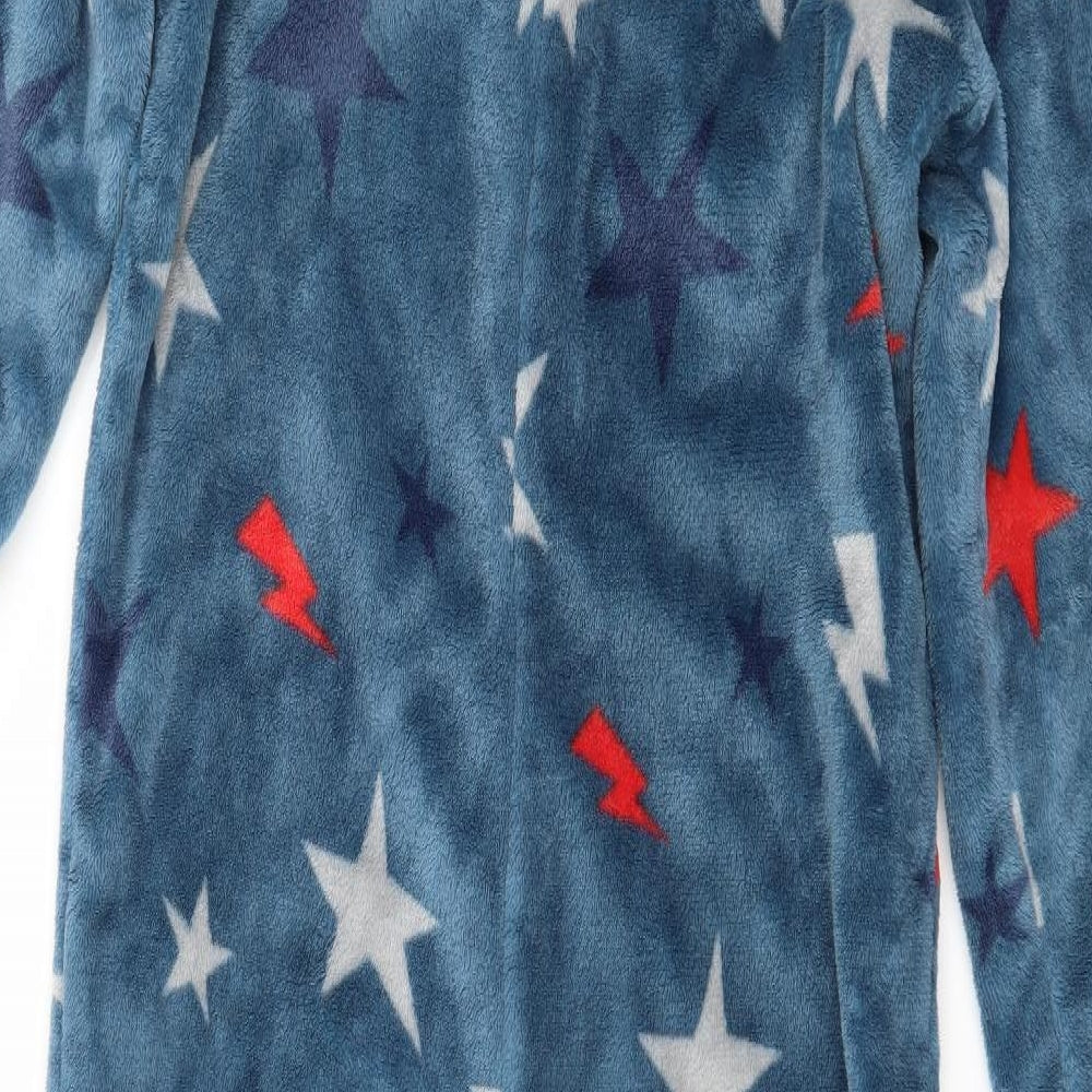 Marks and Spencer Boys Blue Geometric Microfibre  One Piece Size 11-12 Years