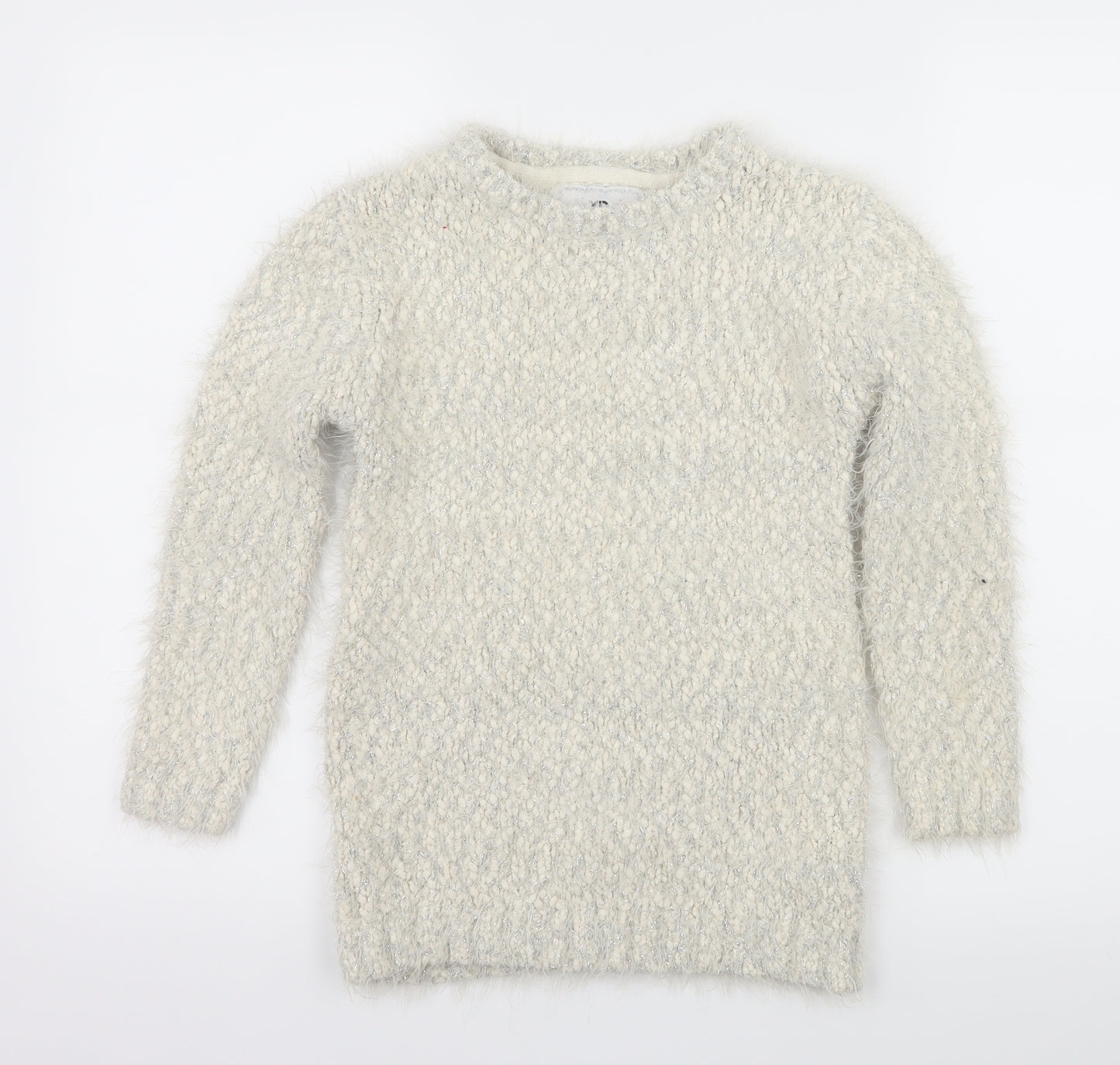 Young Dimension Girls Ivory  Knit Pullover Jumper Size 9-10 Years