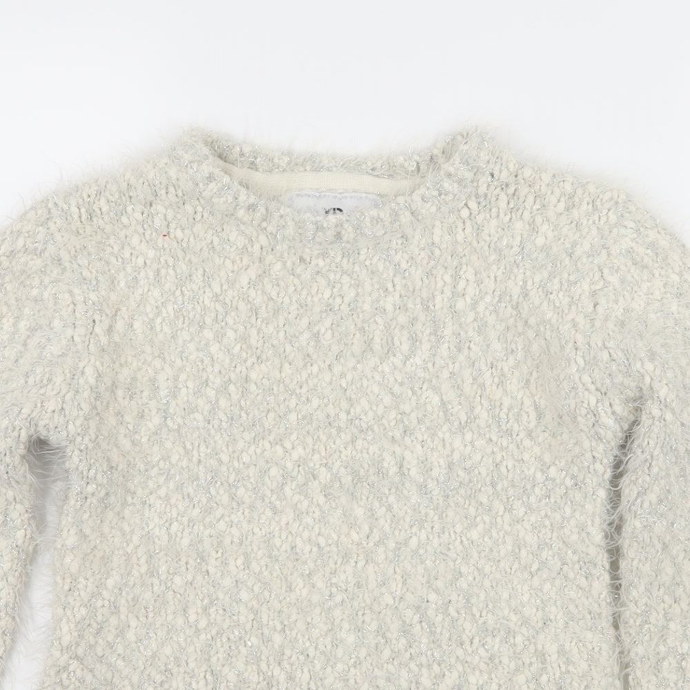 Young Dimension Girls Ivory  Knit Pullover Jumper Size 9-10 Years