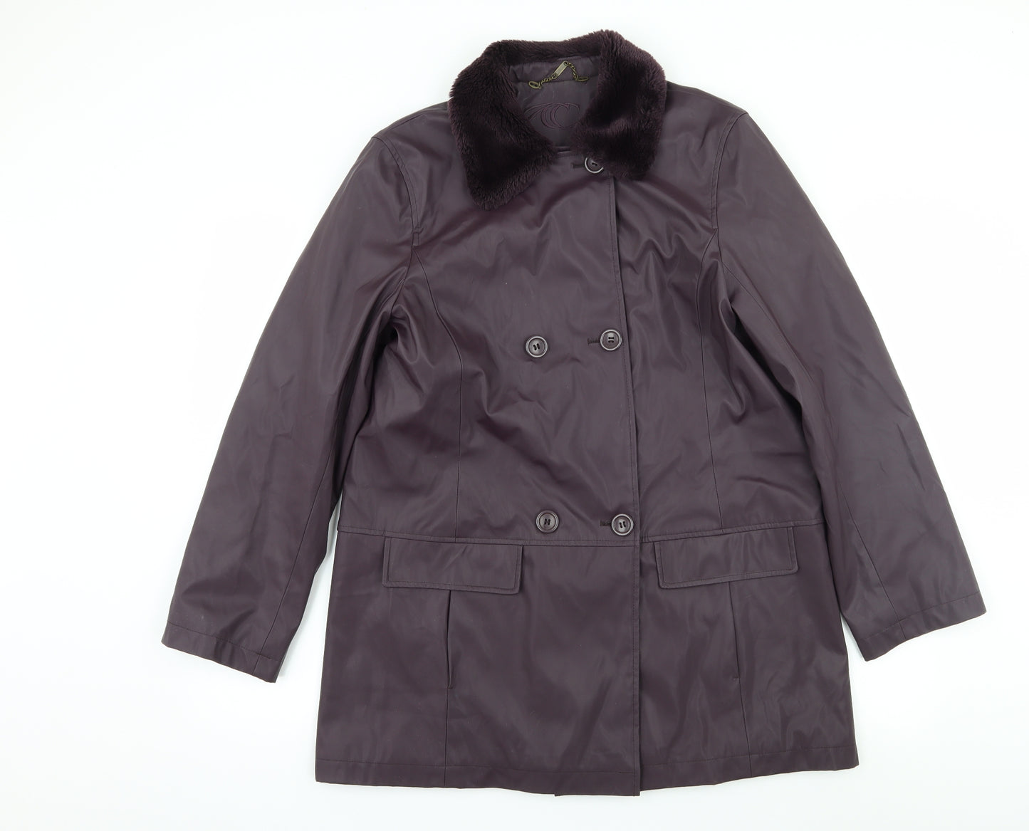 Country Casuals Womens Purple   Overcoat Coat Size M