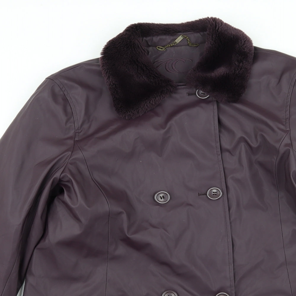 Country Casuals Womens Purple   Overcoat Coat Size M