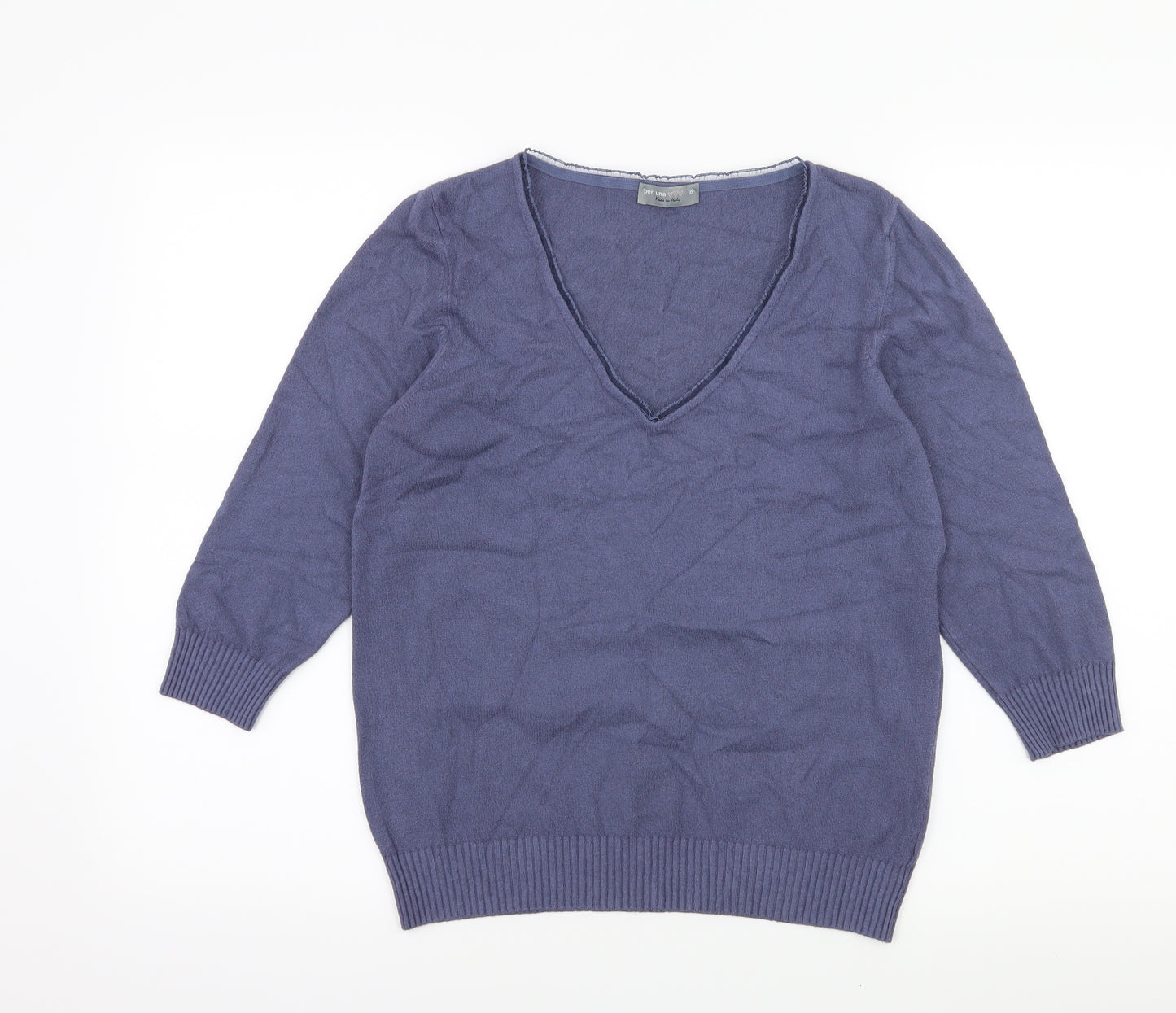 Per Una Womens Purple  Knit Cardigan Jumper Size 16