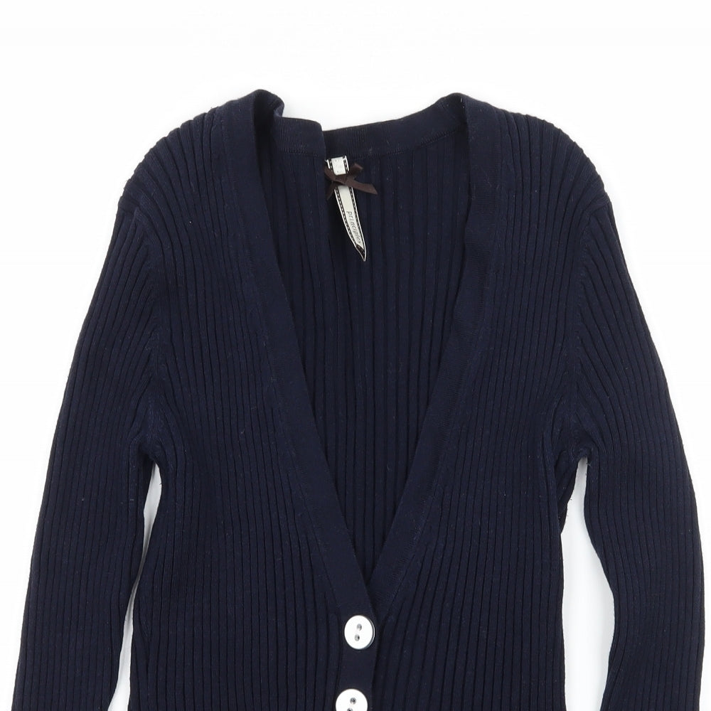 Prnciples Womens Blue  Knit Cardigan Jumper Size 12