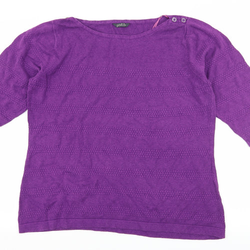 BGS Womens Purple  Knit Pullover Jumper Size 20