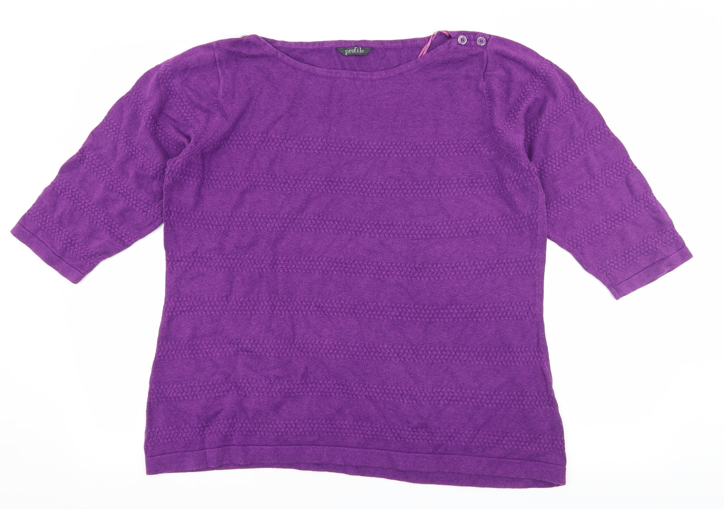 BGS Womens Purple  Knit Pullover Jumper Size 20