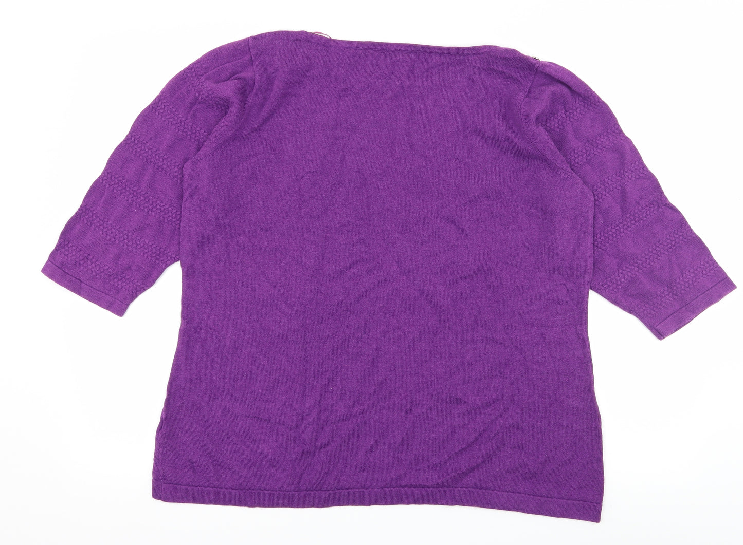 BGS Womens Purple  Knit Pullover Jumper Size 20