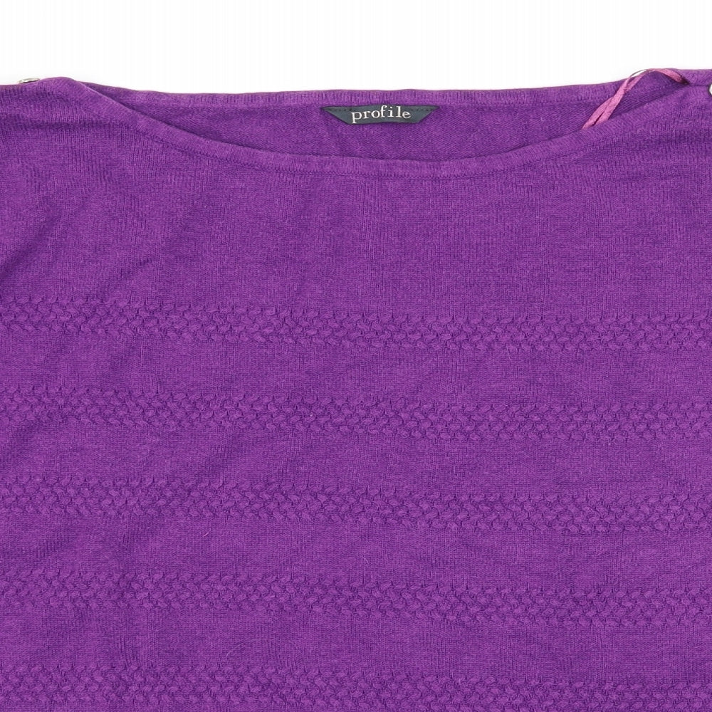 BGS Womens Purple  Knit Pullover Jumper Size 20