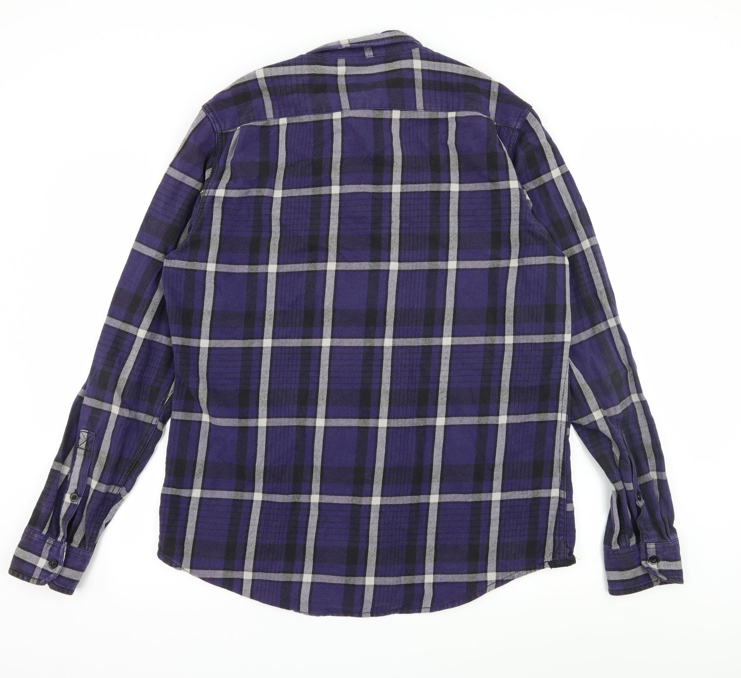 Lee Mens Purple Plaid   Button-Up Size L