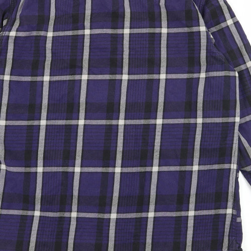 Lee Mens Purple Plaid   Button-Up Size L