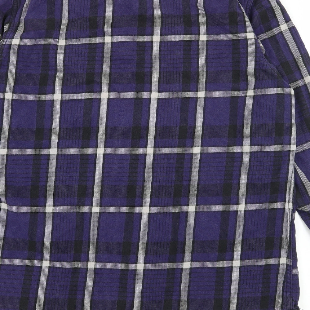 Lee Mens Purple Plaid   Button-Up Size L