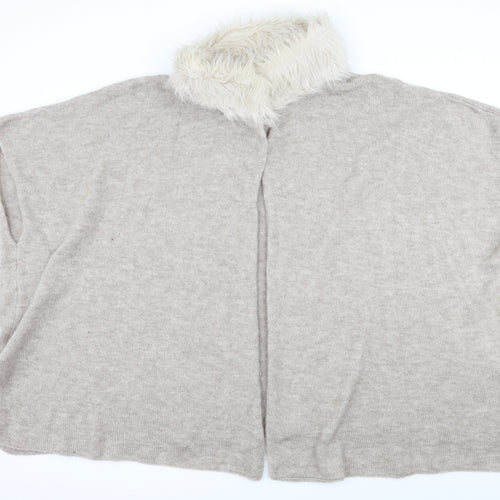 Marks and Spencer Womens Beige  Knit Cardigan Jumper One Size