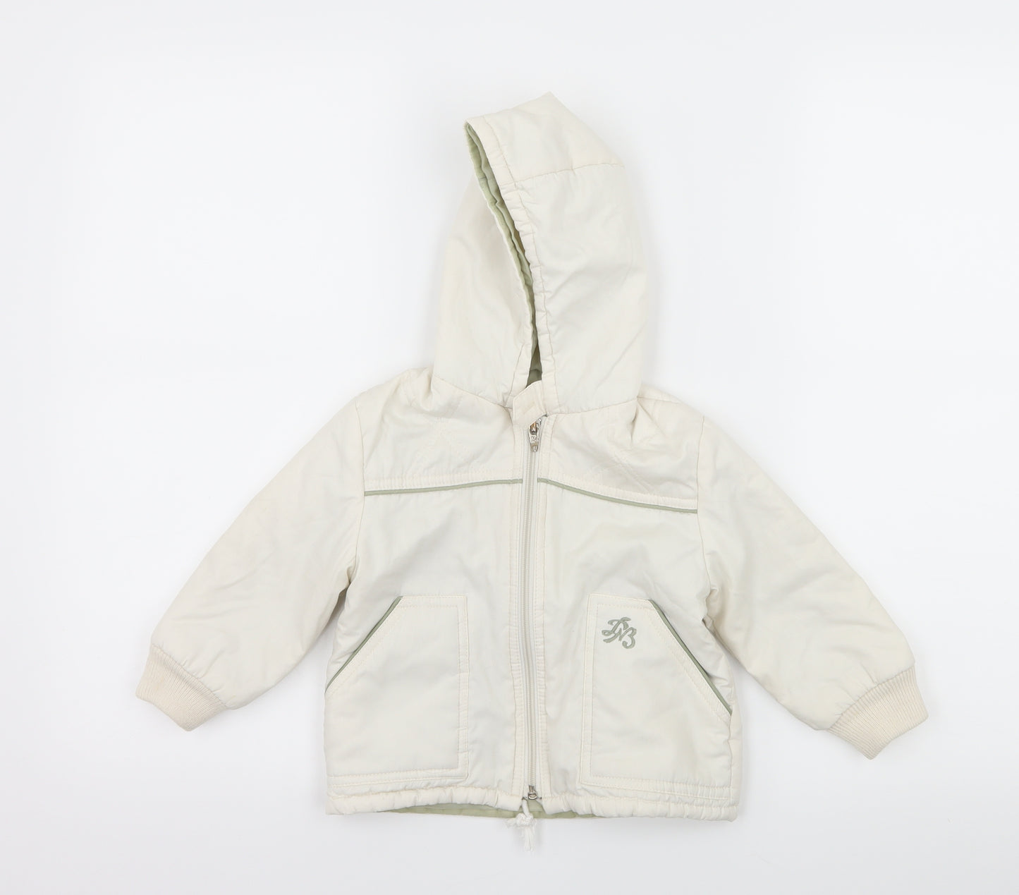 Preworn Boys Ivory   Parka Coat Size 18 Months