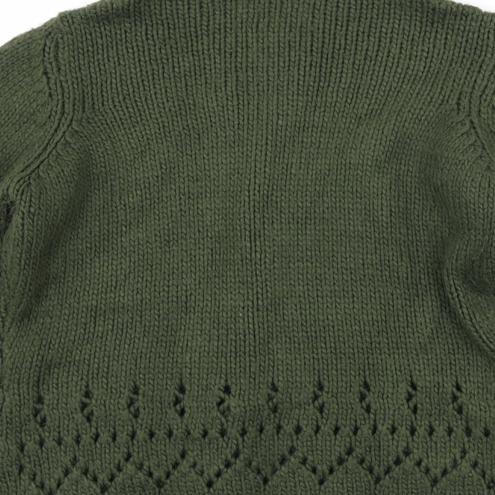 Per Una Womens Green  Knit Cardigan Jumper Size L