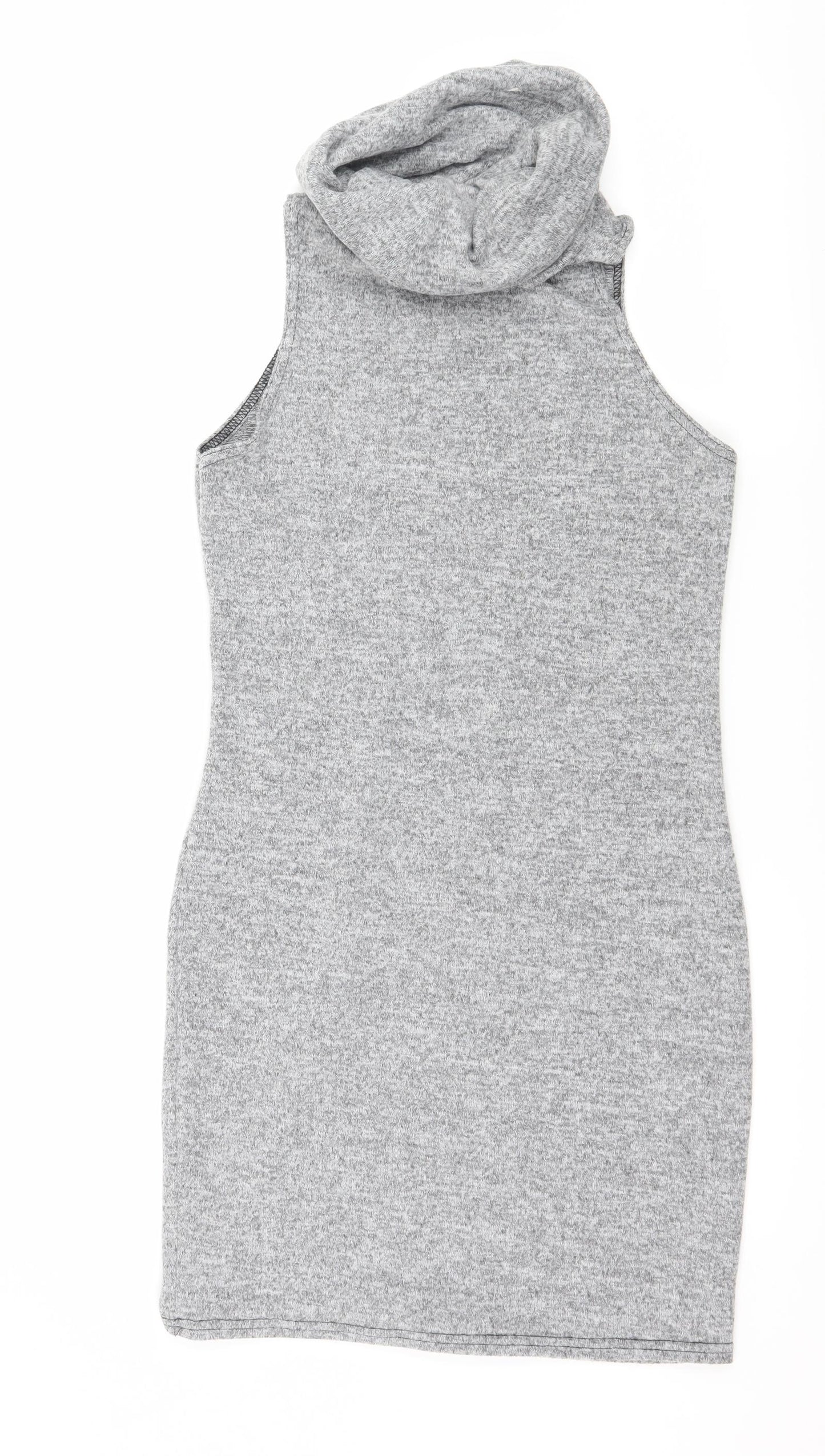 Ladies Look Womens Grey  Jersey Bodycon  Size S