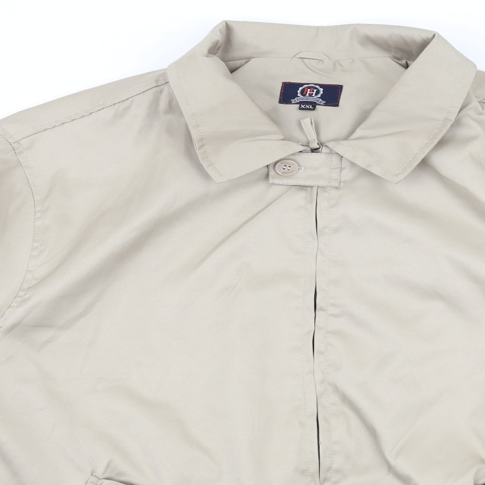 Hutson Mens Beige   Bomber Jacket Jacket Size 2XL