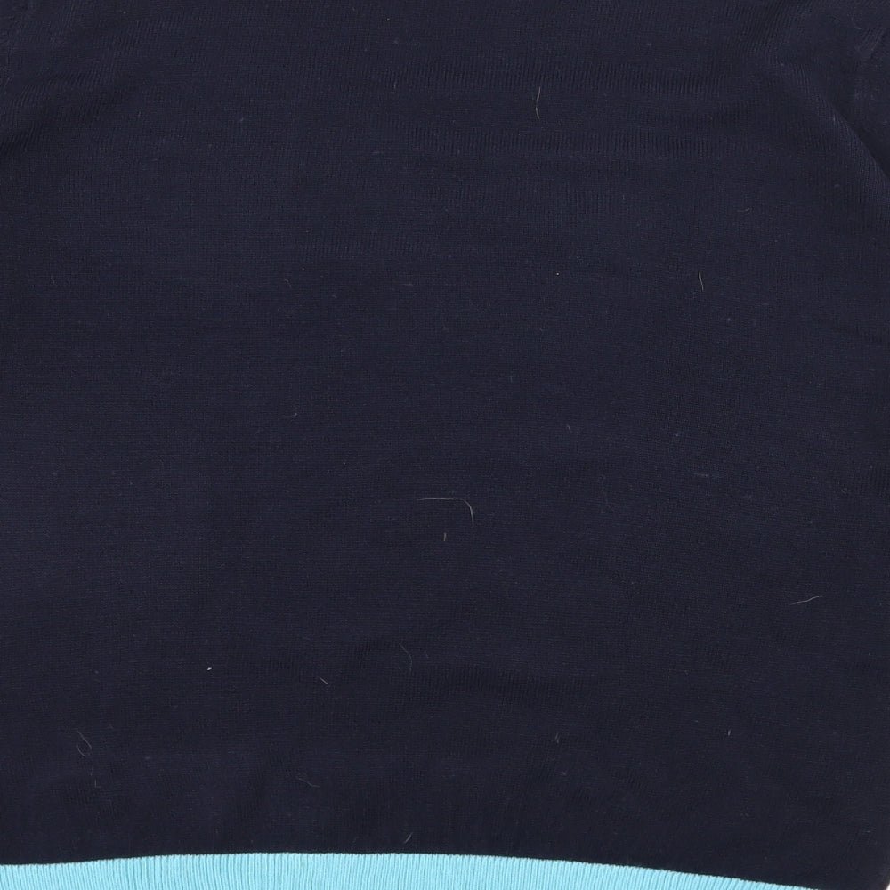 Marks and Spencer Boys Blue  Knit Pullover Jumper Size 13-14 Years  - Ho Ho Ho