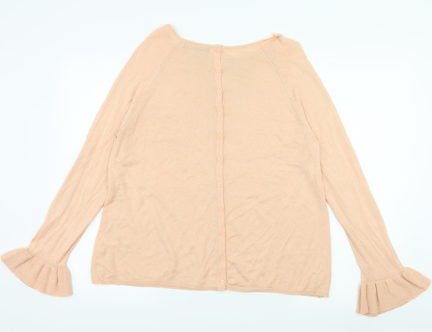 Marks and Spencer Womens Orange  Knit Pullover Jumper Size 14