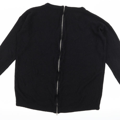 PEP & CO Womens Black  Knit Pullover Jumper Size 8