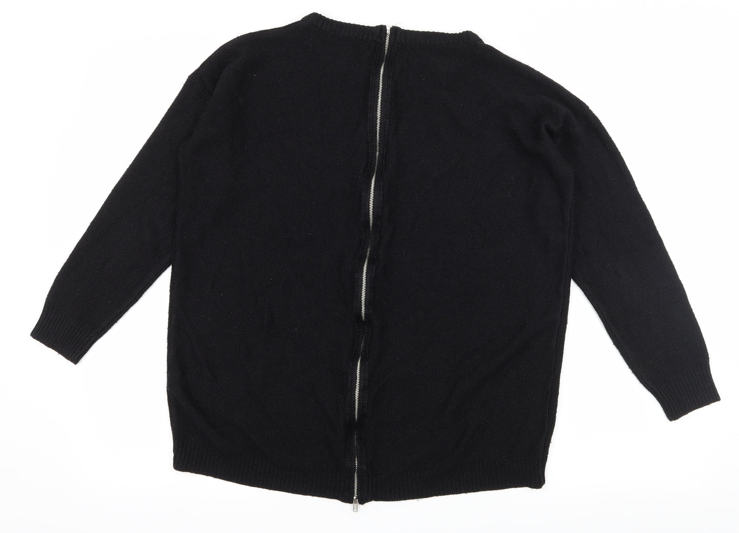 PEP & CO Womens Black  Knit Pullover Jumper Size 8
