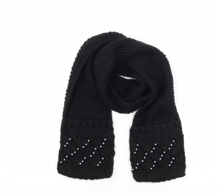 Preworn Womens Black  Knit  Scarf