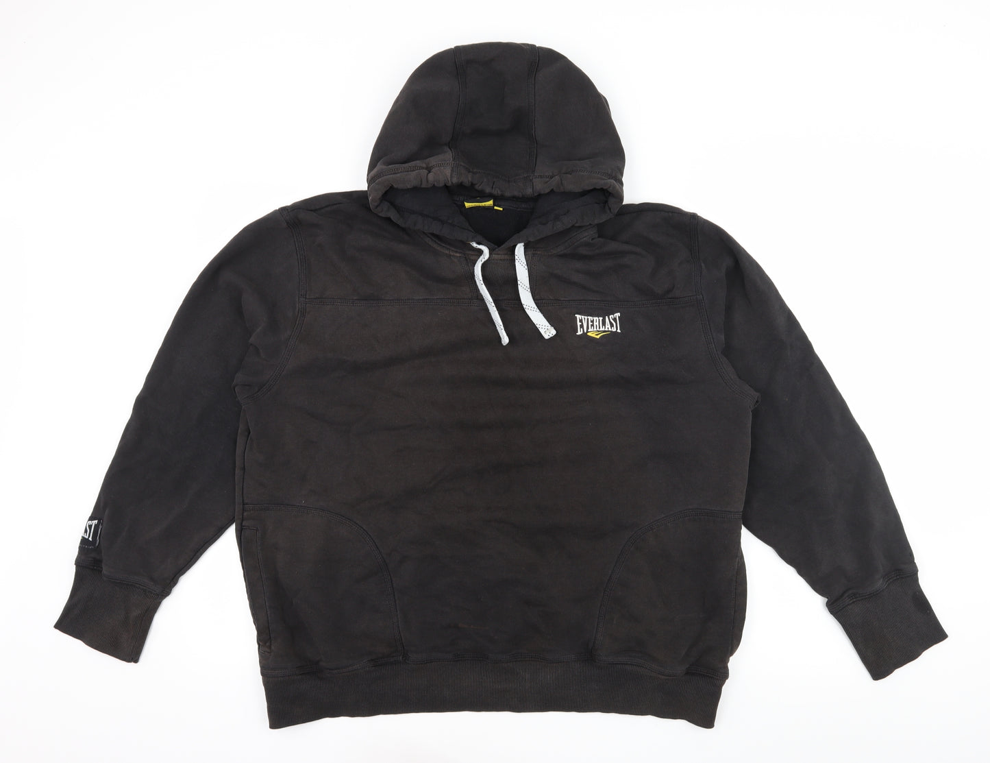 Everlast Mens Black  Jersey Pullover Hoodie Size 2XL