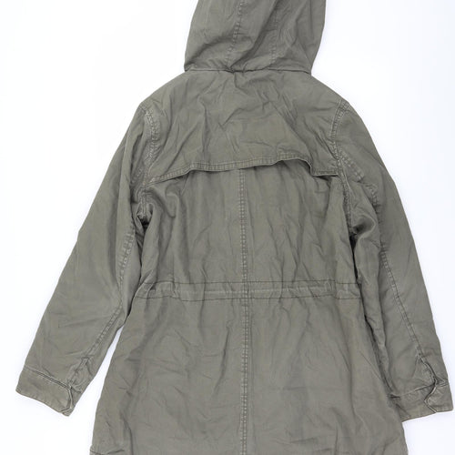 Papaya Womens Green   Parka Coat Size 14
