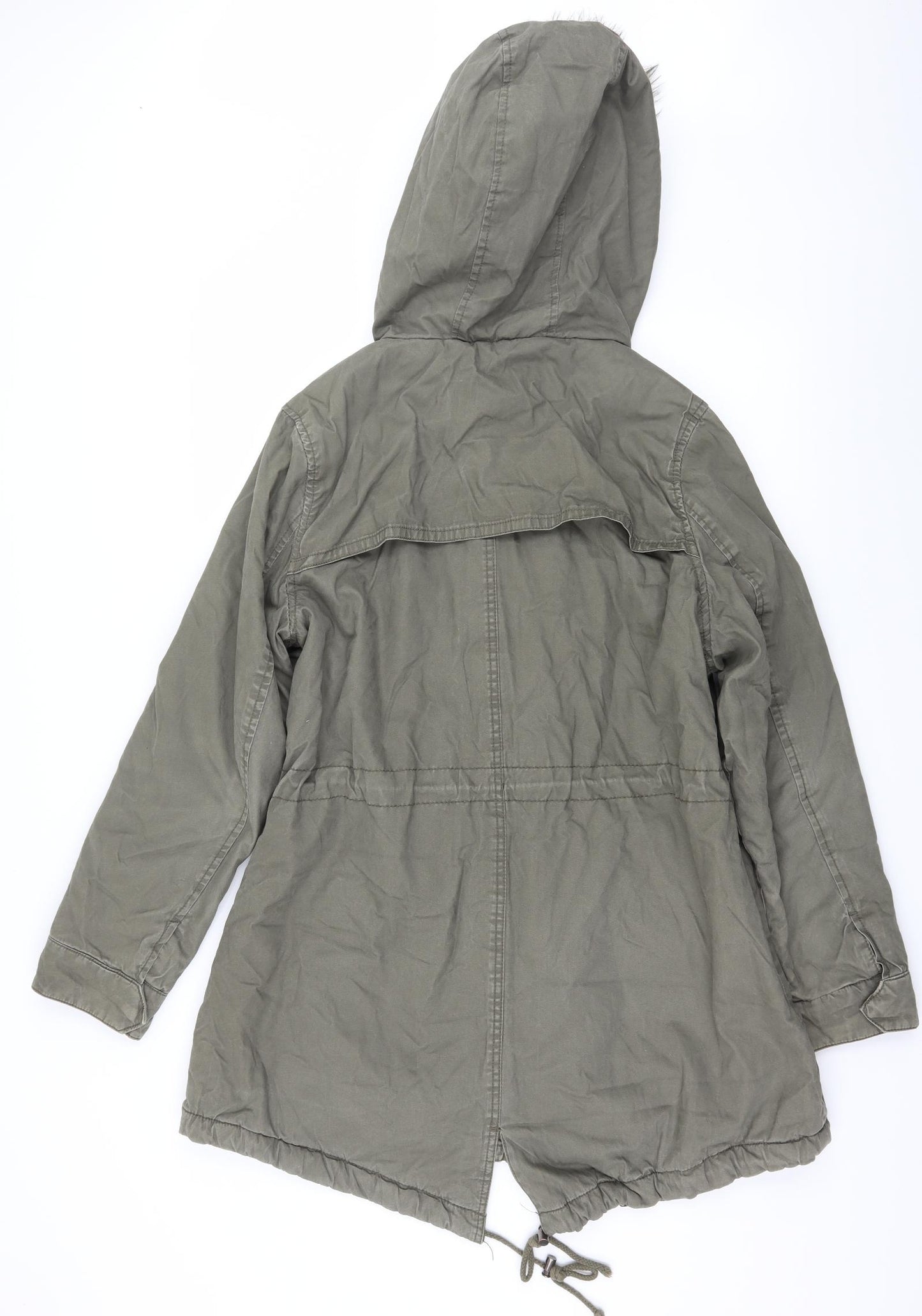 Papaya Womens Green   Parka Coat Size 14