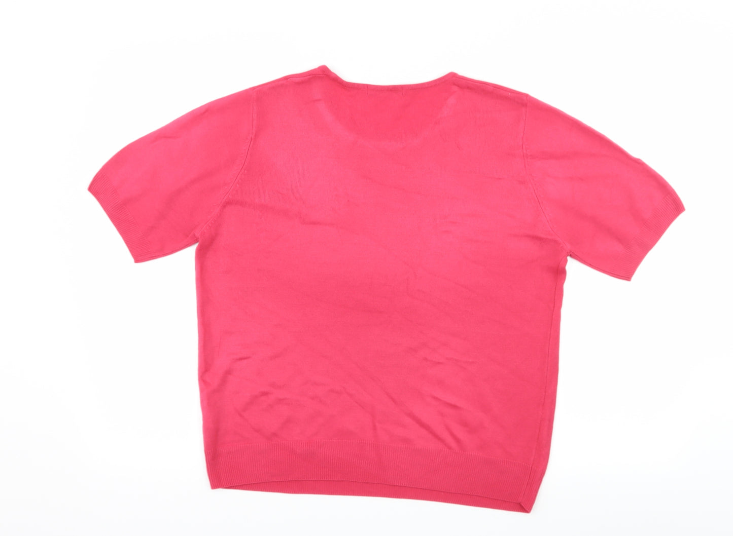 Marks and Spencer Mens Pink  Knit  T-Shirt Size 16