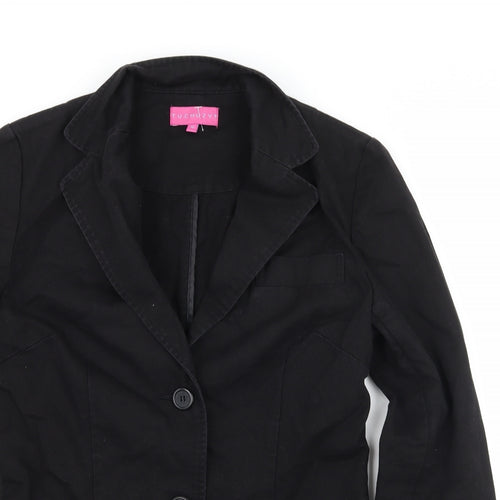 Tuchuzy Womens Black  Denim Jacket  Size 10