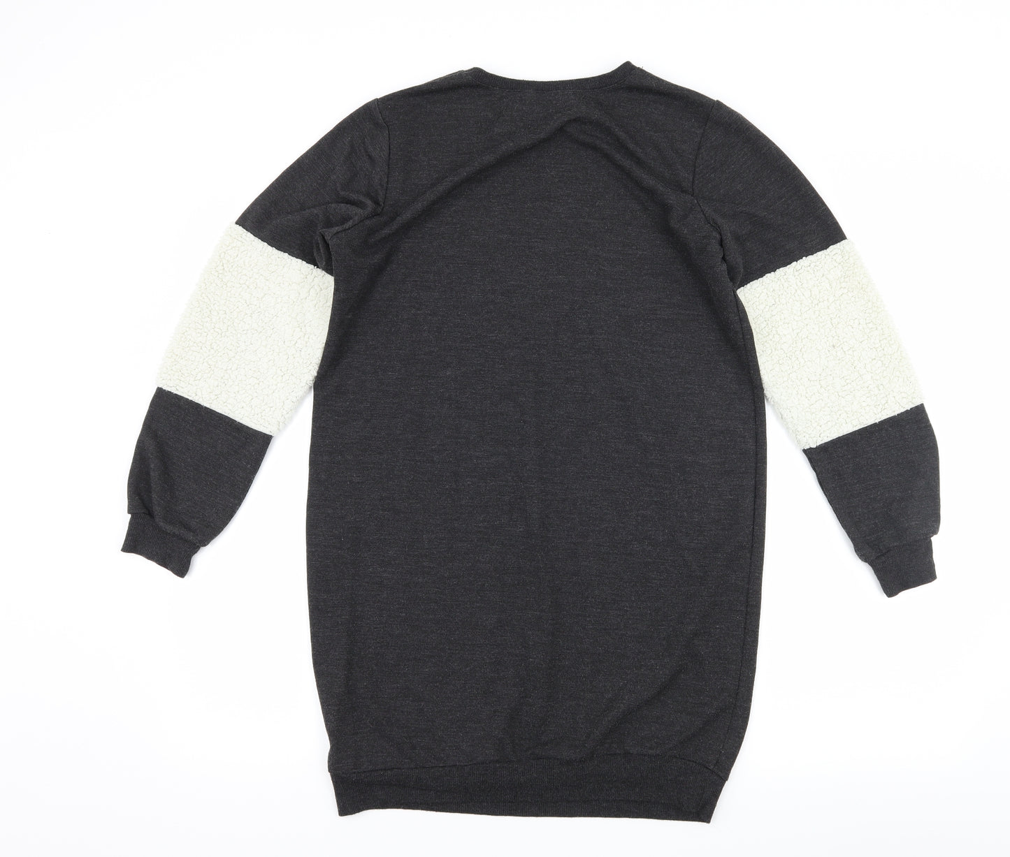 Select Womens Grey Colourblock Jersey Pullover Sweatshirt Size 10