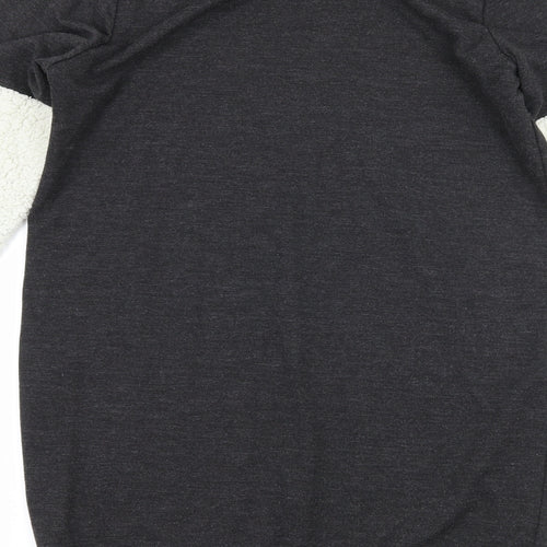 Select Womens Grey Colourblock Jersey Pullover Sweatshirt Size 10