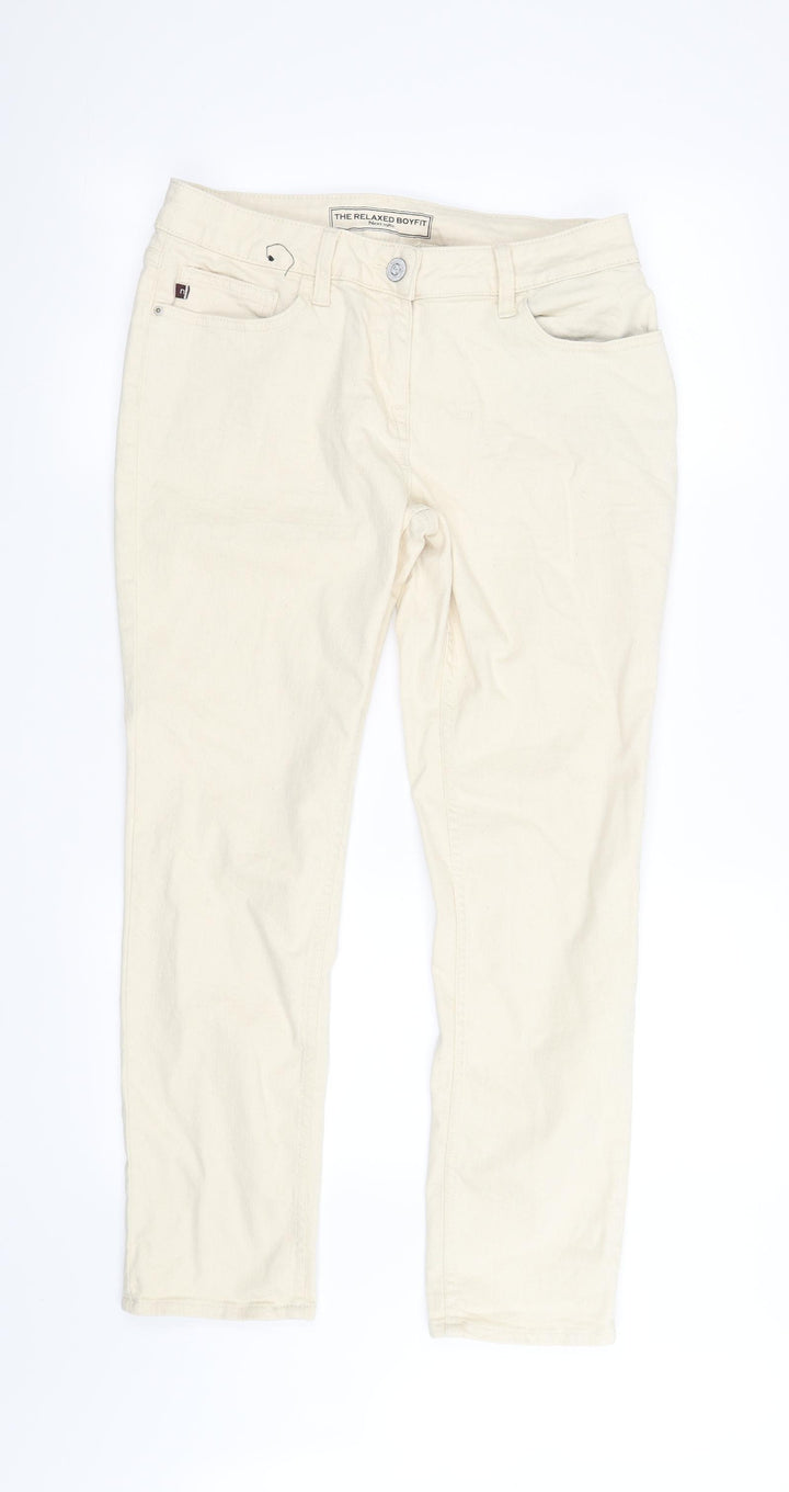 10 Womens Beige   Straight Jeans Size 10 L28 in
