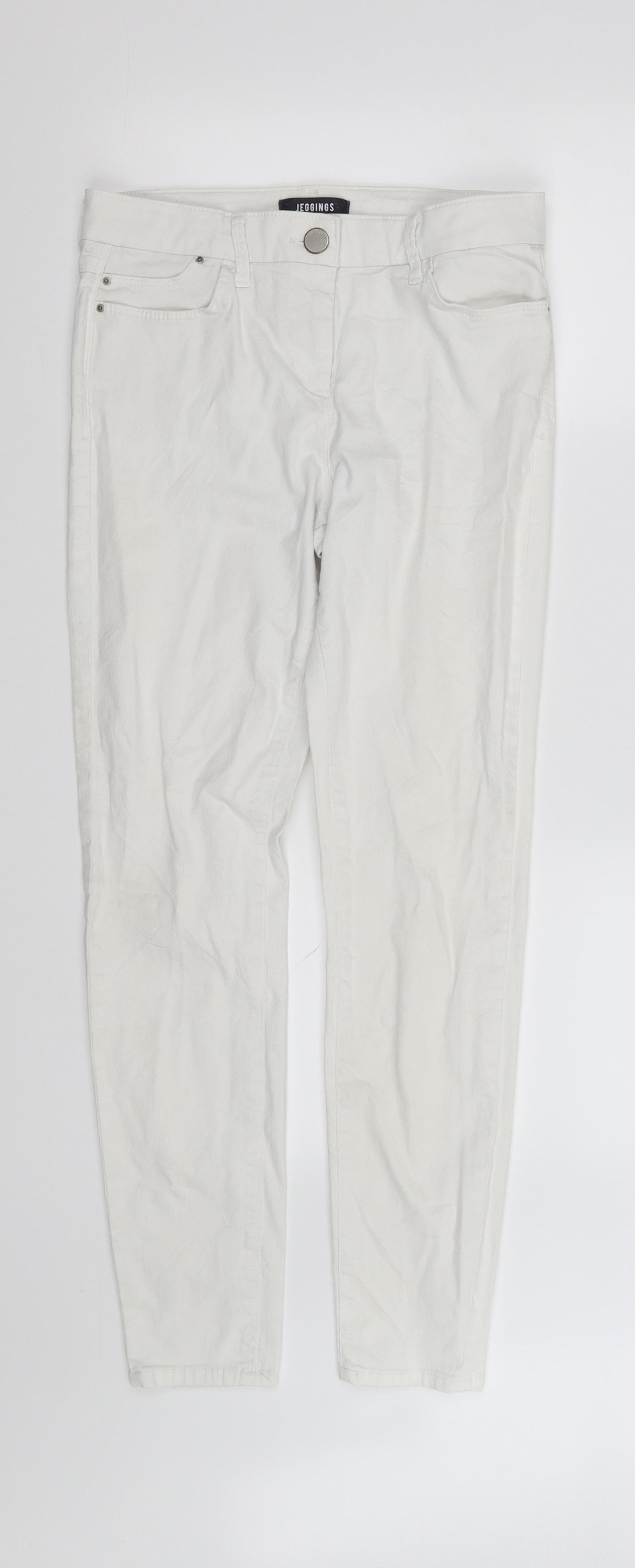 Jegging Womens White   Straight Jeans Size 10 L30 in