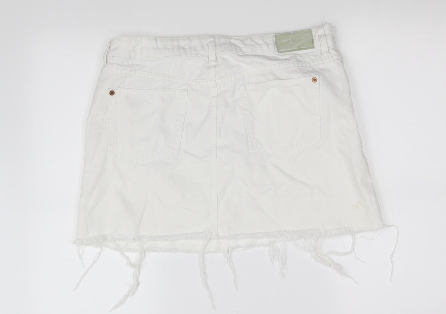 Mango Womens White   Mini Skirt Size L