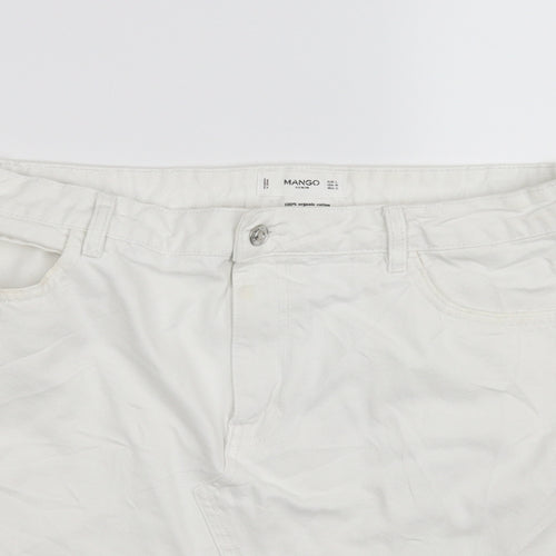 Mango Womens White   Mini Skirt Size L